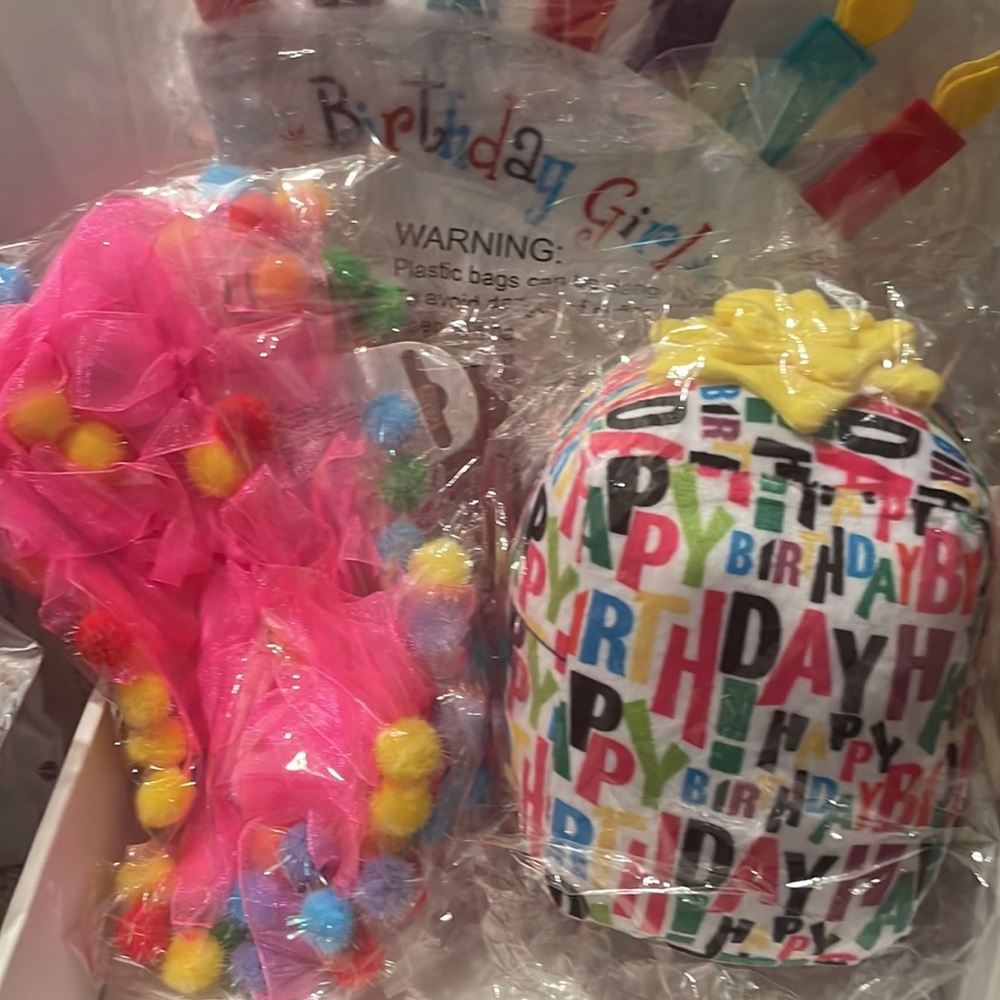 New Happy Birthday Girl  Plush Toy with Birthday Day Hat